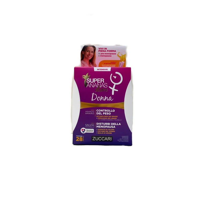 Drenante Integratore Alimentare Super Ananas Slim Donna Controllo Peso Disturbi Menopausa Zuccari 280 ml