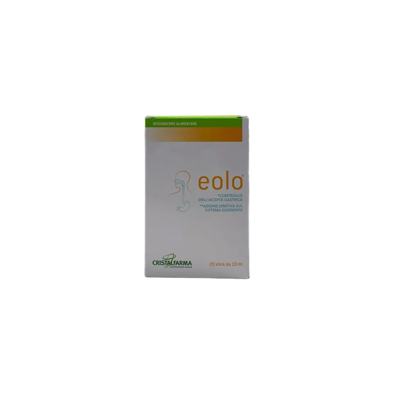 Cristal Farma Eolo Integratore Alimentare Acidità Gastrica Digestione Reflusso Bruciore 20 Stick 200 ml