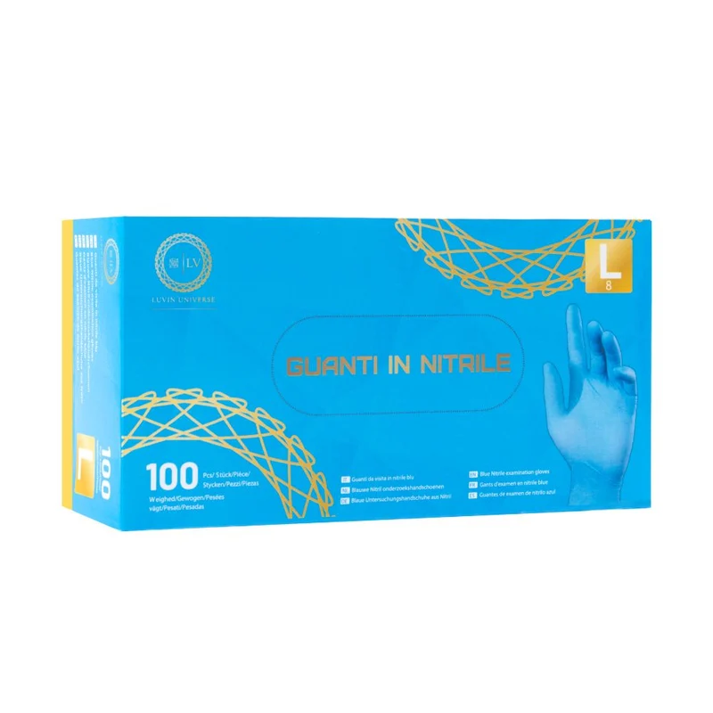 Luvin Universe Guanti in Nitrile Senza Polvere TG L Box da 100pz
