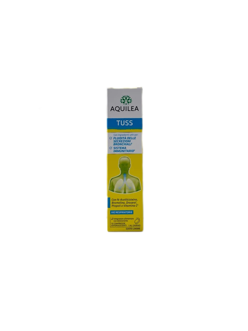 Aquilea Tuss Integratore Vie Respiratorie Tazza Omaggio 15 Compresse Limone