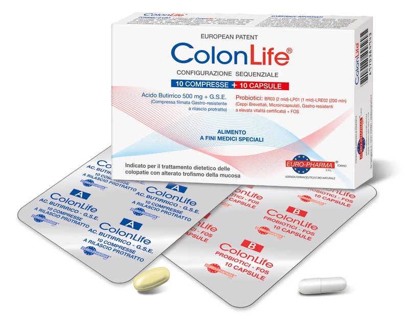 Colonlife Integratore Trattamento Coleopatie 10 Compresse + 10 Capsule