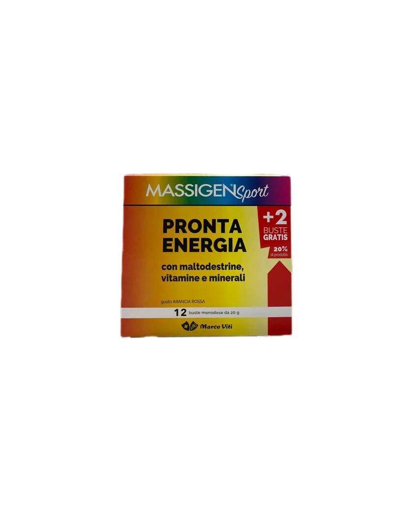 MassigenSport Pronta Energia 12+2 Gratis Buste Arancia Rossa