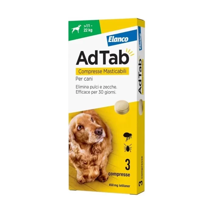 AdTab 3 Compresse masticabili per Cani da 11 a 22kg - 450mg