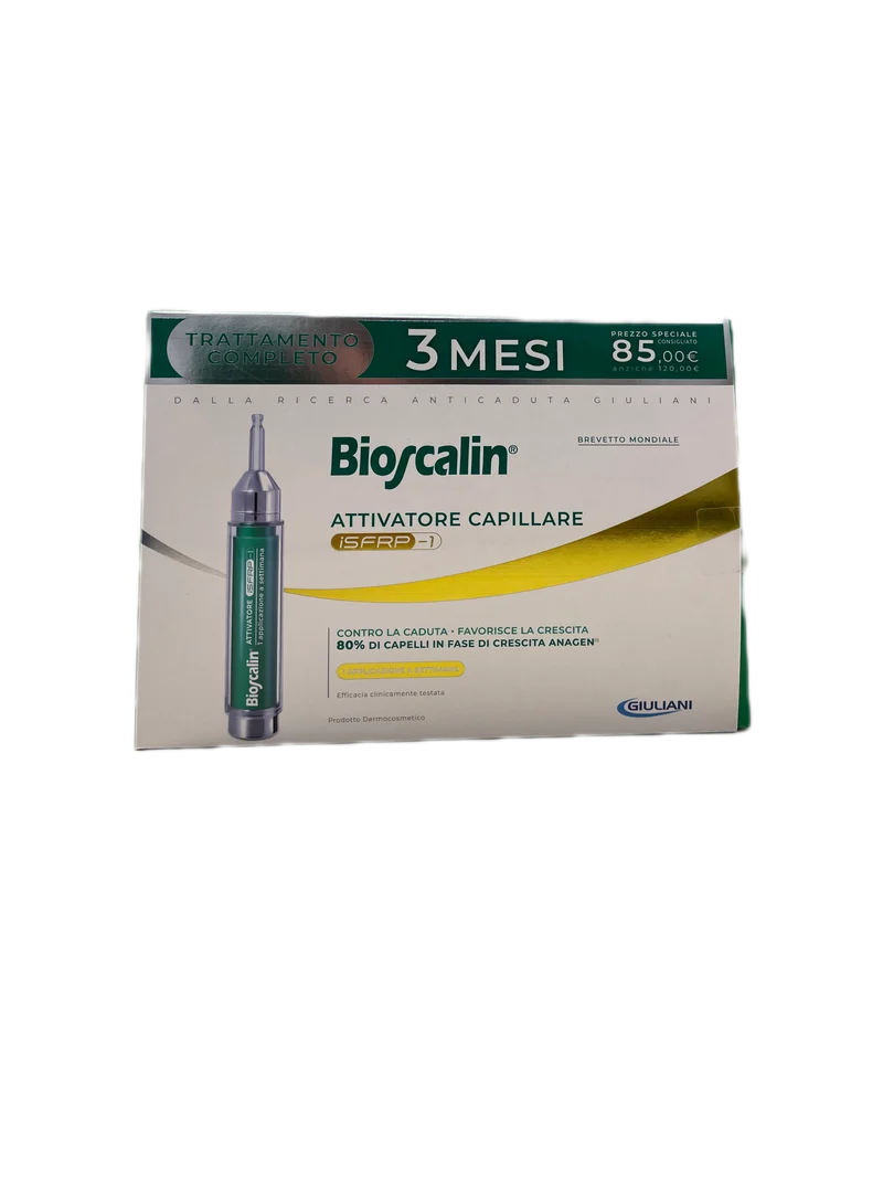 Attivatore Capillare Trattamento Completo Contro Caduta e Favorisce Crescita ISFRP-1 Bioscalin 3 Mesi 20 ml