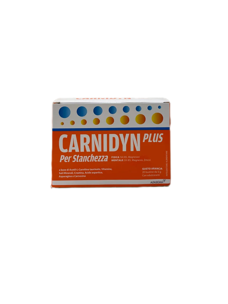 Carnidyn Plus Integratore Alimentare Stanchezza Fisica Mentale Arancia 20 Bustine