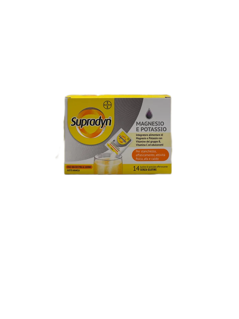 Supradyn Magnesio Potassio Integratore Alimentare No Glutine 14 Bustine Effervescente Arancia