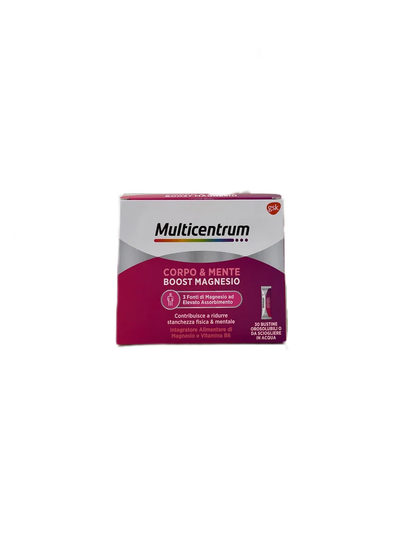 Integratore Magnesio e Vitamina B6 Corpo & Mente Boost Magnesio Multicentrum 30 Bustine