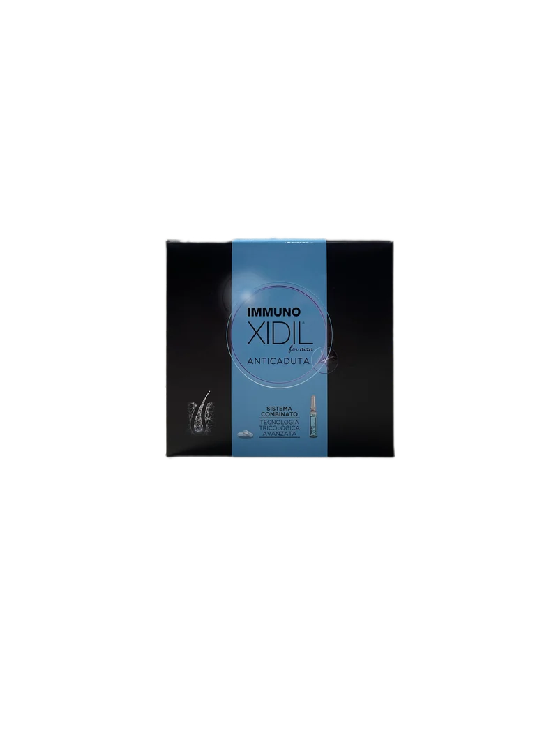 Sistema Combinato Anticaduta Uomo 60 Capsule 15 Fiale Immuno Xidil