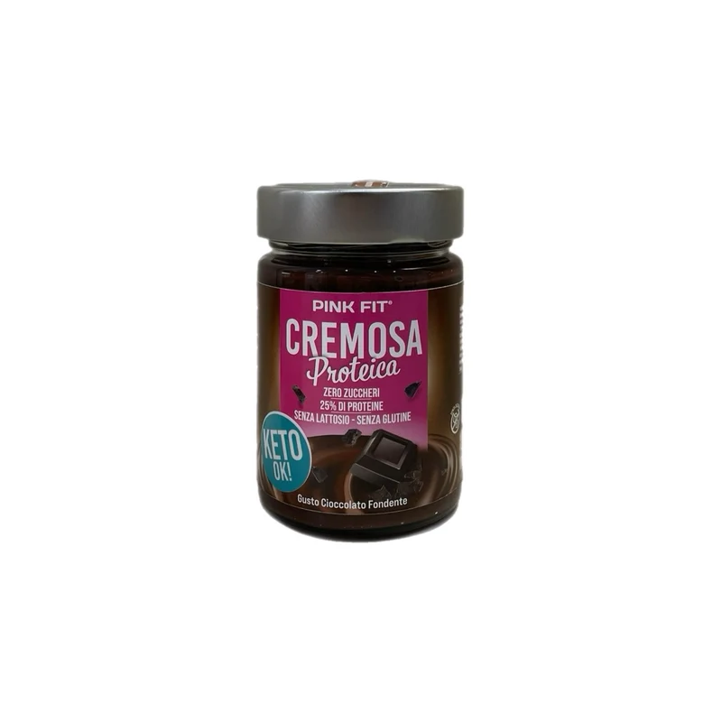 Pink Fit Cremosa Proteica Cioccolato Fondente Keto No Glutine Lattosio Zuccheri Aggiunti 300g
