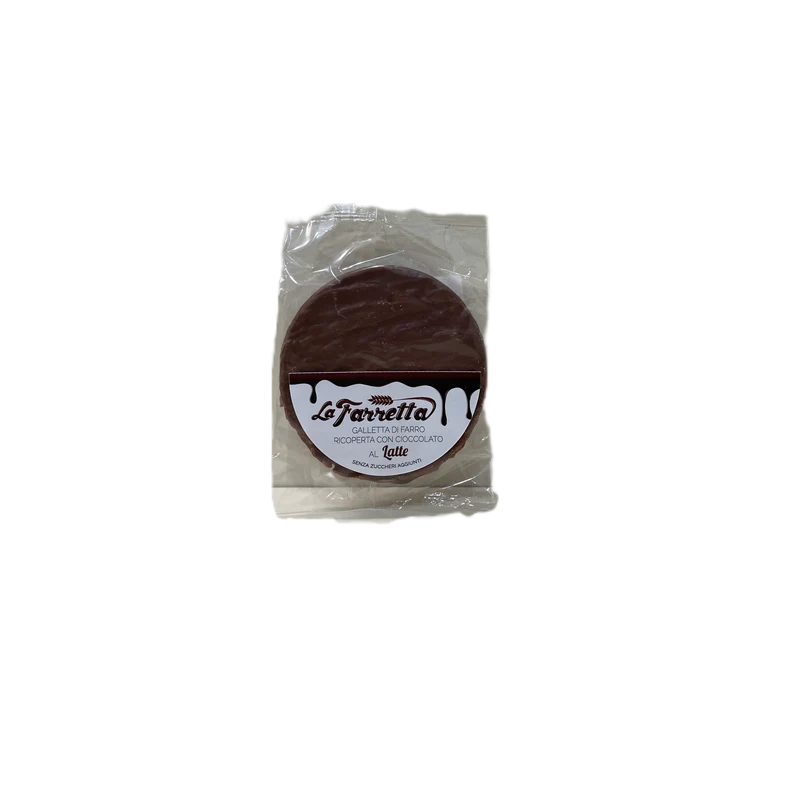 La Farretta Galleta di Farro con Cioccolato al Latte Senza Zuccheri 30g