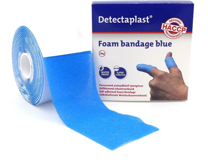Soft next bendaggio coesivo 6X100 cm - colore blu - ideale per Haccp