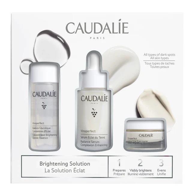 Vinoperfect spring set cofanetto 2023 1 serum 30 ml + 1 creme eclat anti-taches 15 ml + 1 essence 50 ml