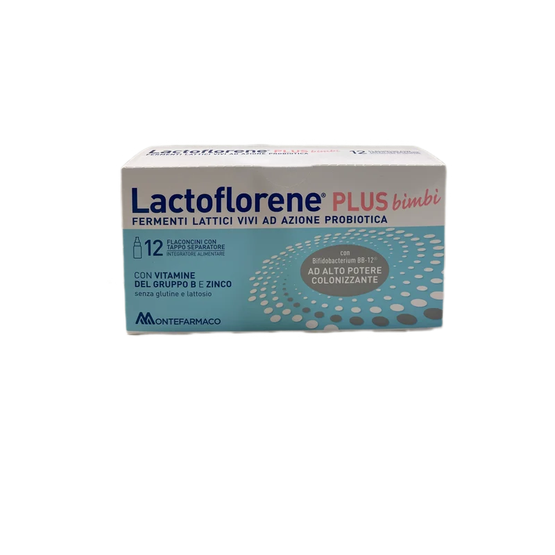 Montefarmaco Lactoflorene Plus Integratore Alimentare Bimbi Fermenti Lattici No Glutine Lattosio 12 Flaconcini
