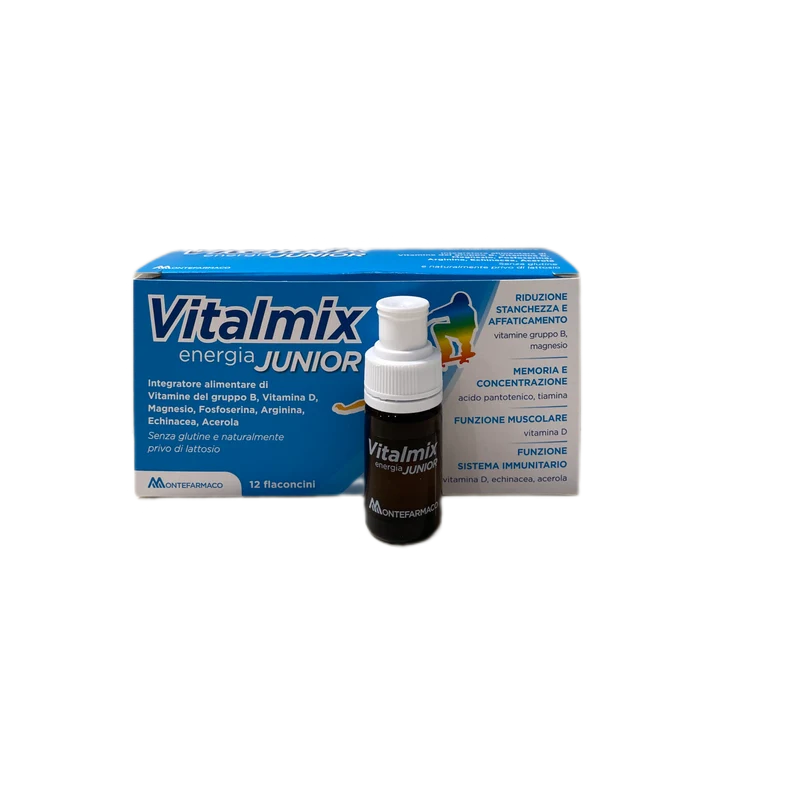 Vitalmix Energia Junior Integratore Alimentare Vitamine B Magnesio No Glutine Lattosio 12 flaconcini