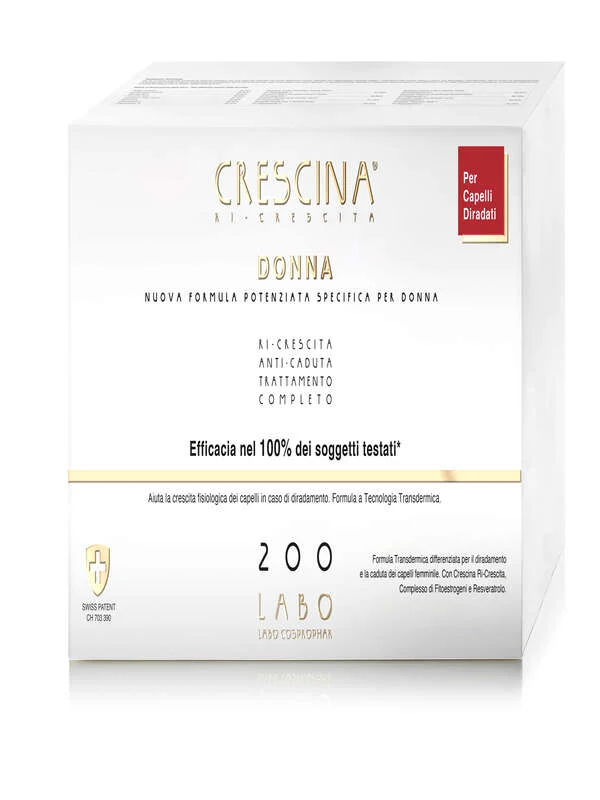Crescina tc donna 200 formula specifica potenziata 20+20 fiale da 3,5 ml