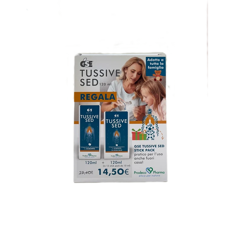 GSE Tussive Sed Integratore Alimentare Sciroppo Gola Famiglia 120+120