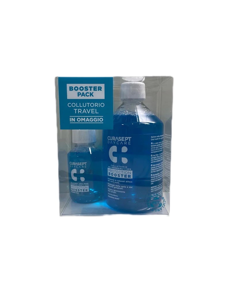 Curasept Collutorio Protection Booster Bipacco Menta 500ml 100 ml