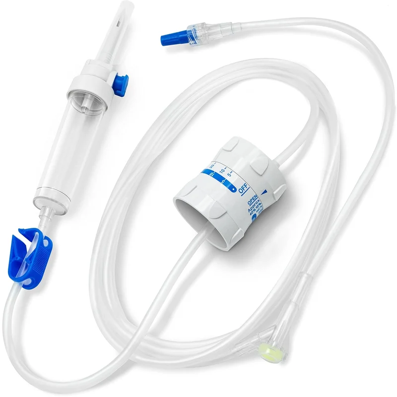 Deflussore monouso sterile latex/dehp free 2 vie con regolatore di flusso
