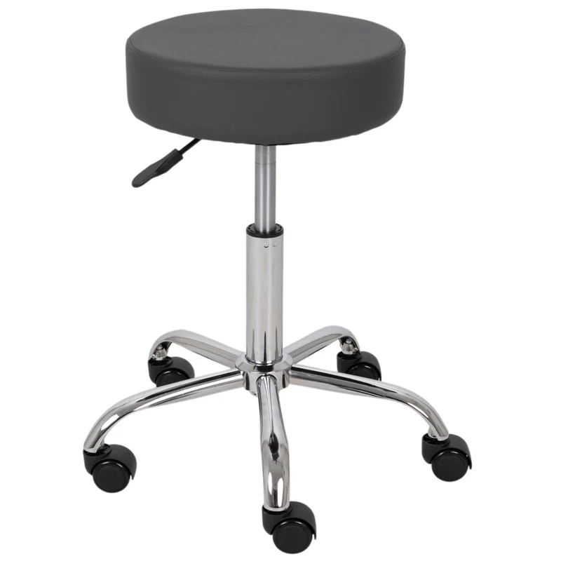 Sgabello con sedile imbottito TILA base in acciaio elevabile a gas - k521 Grigio