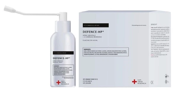 Spray protettivo mucosa vaginale defence hp genital 40 ml + 4 cannule monouso