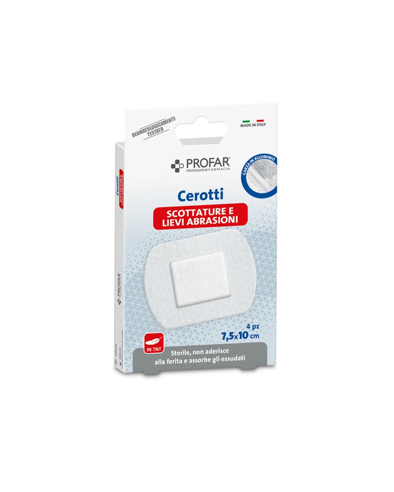 Cerotti scottature e lievi abrasioni in tnt