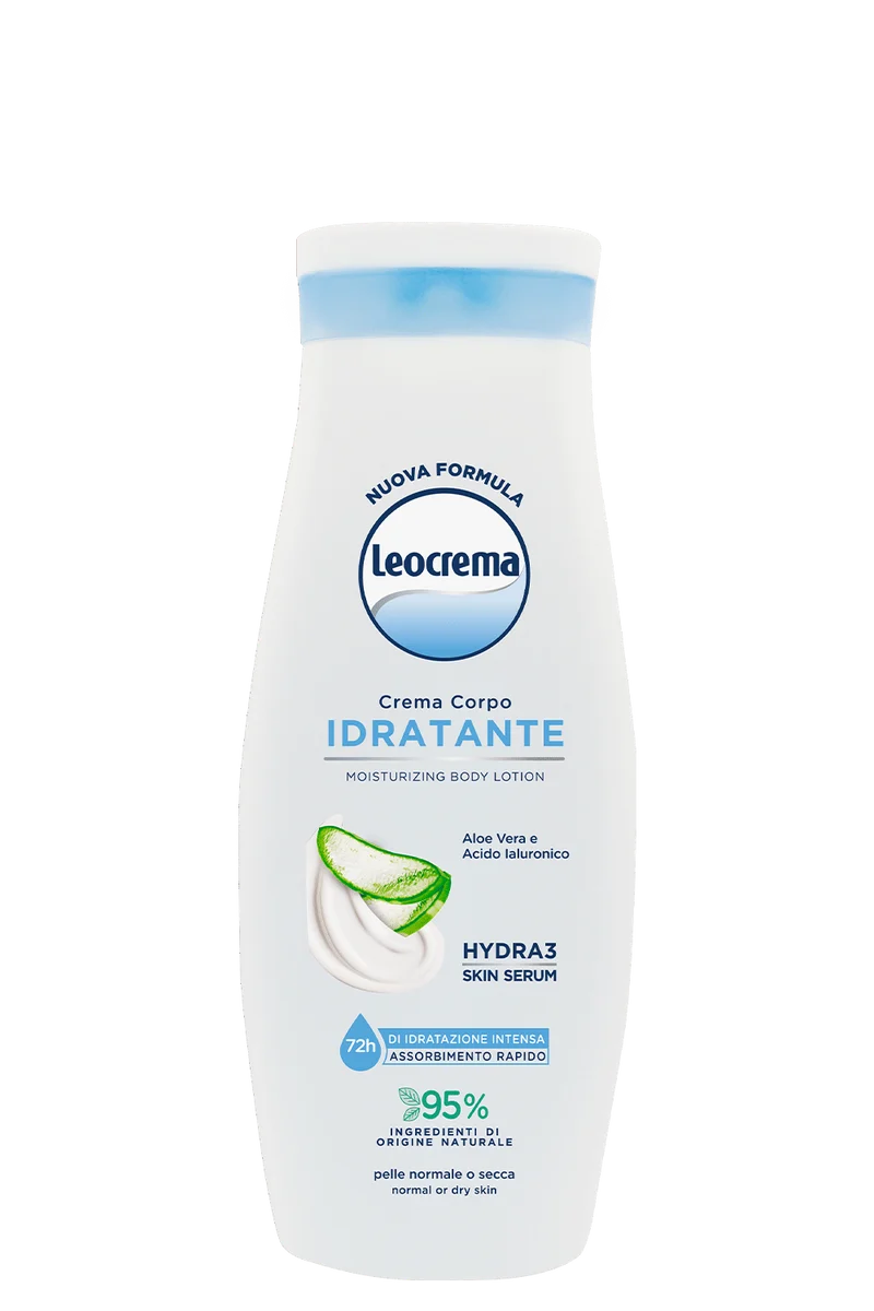 Leocrema Crema fluida corpo Idratante 400 ml — Cartone intero da 12 confezioni · Cartone da 12 pz