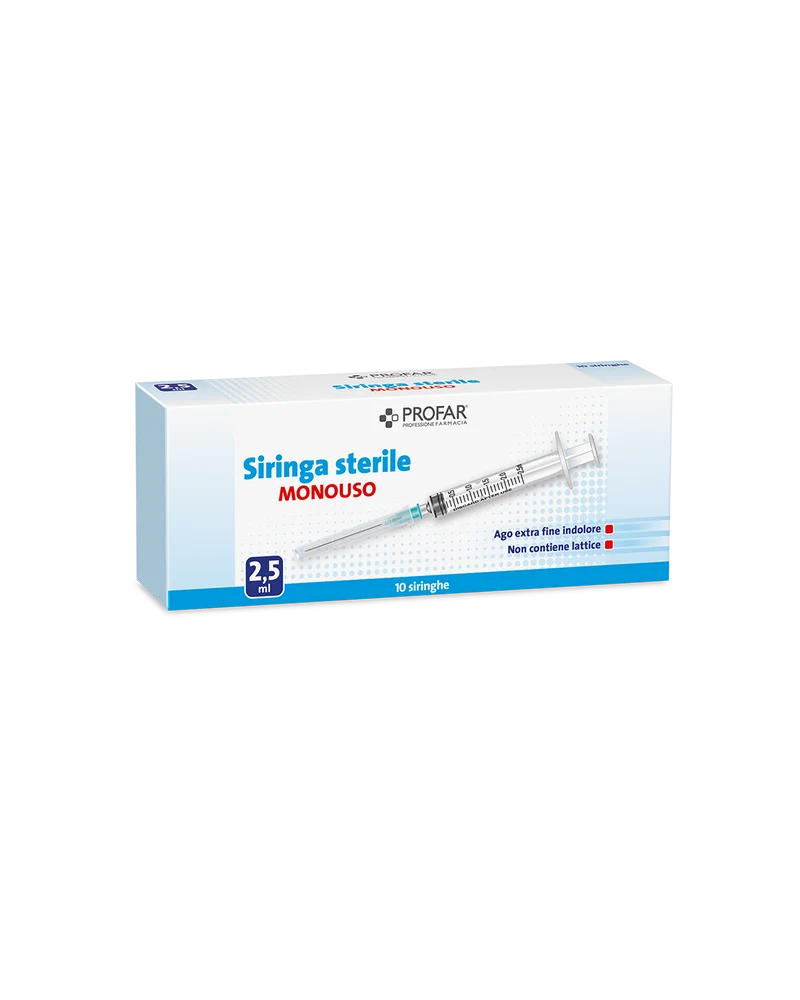 Siringhe monouso sterili 2,5 ml