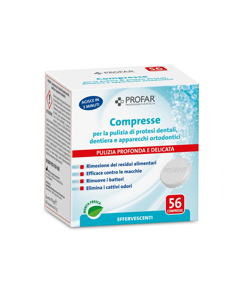 Compresse pulizia protesi