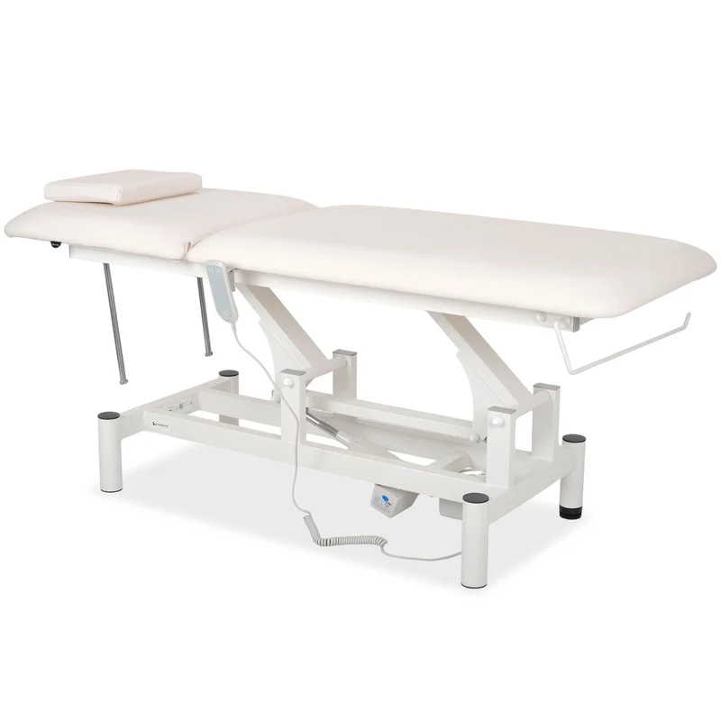 Lettino elettrico ad altezza variabile OPTIMA - Larghezza 68 cm - Bianco