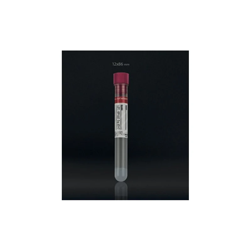 PROVETTA 12×86 IN POLIPROPILENE con GEL SEPARATORE E ACCELERATORE