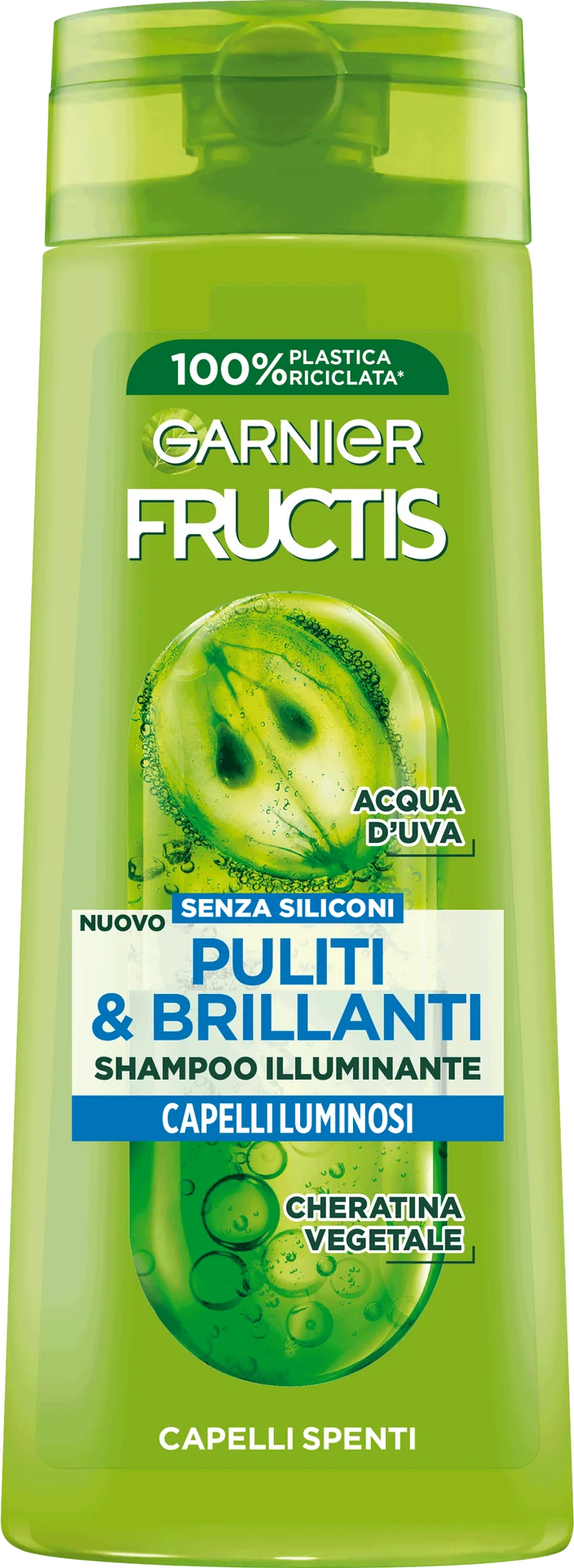 Garnier Fructis Shampoo 250Ml Puliti & Brillanti — Cartone intero da 12 confezioni · Cartone da 12 pz
