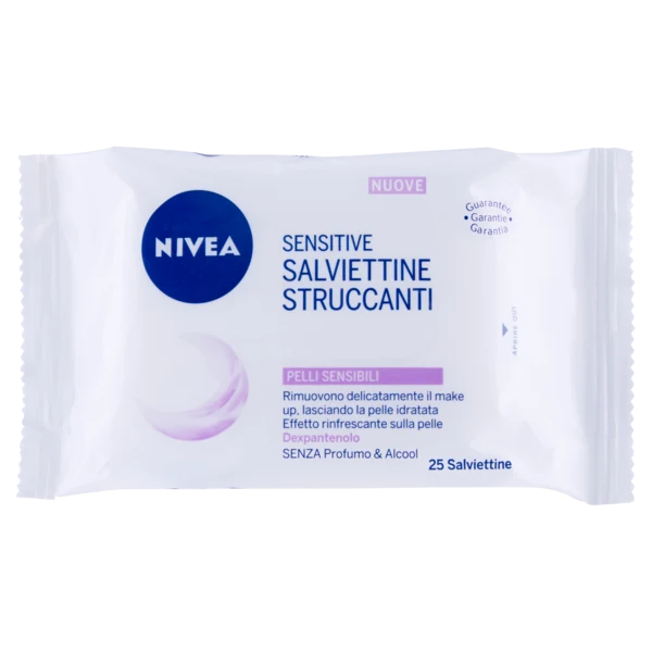 Nivea Salviette Strucc pz 25 Sensitive – Cartone 6 pz