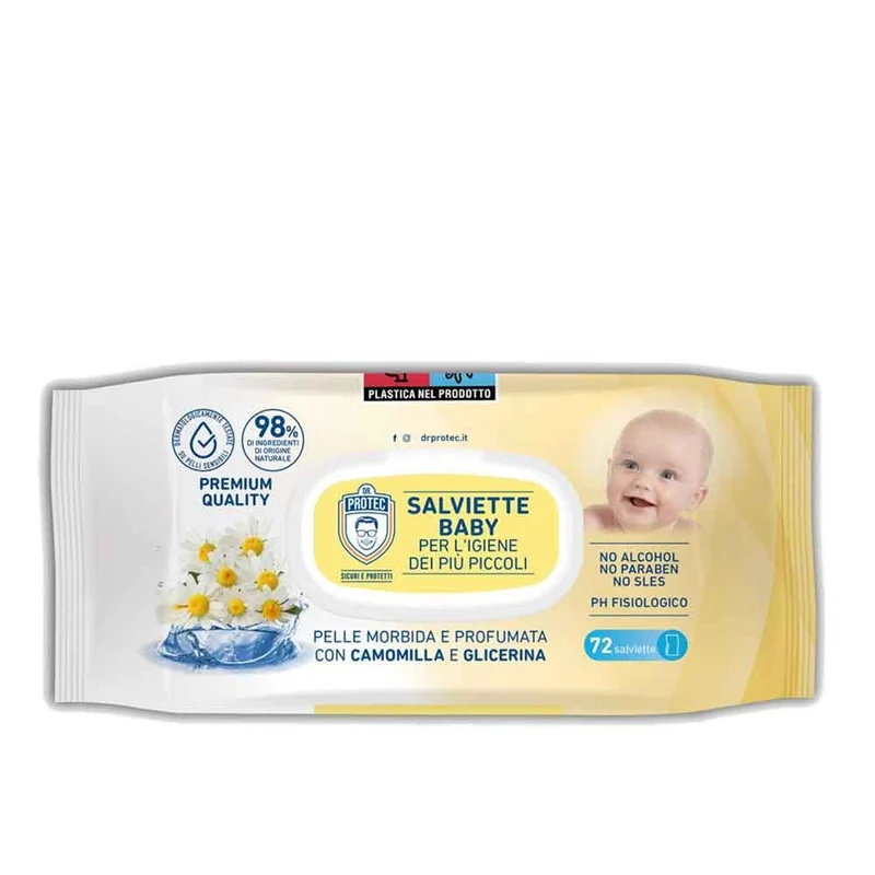 Validoso Salviett Baby pz 72 Camomilla – Cartone 24 pz