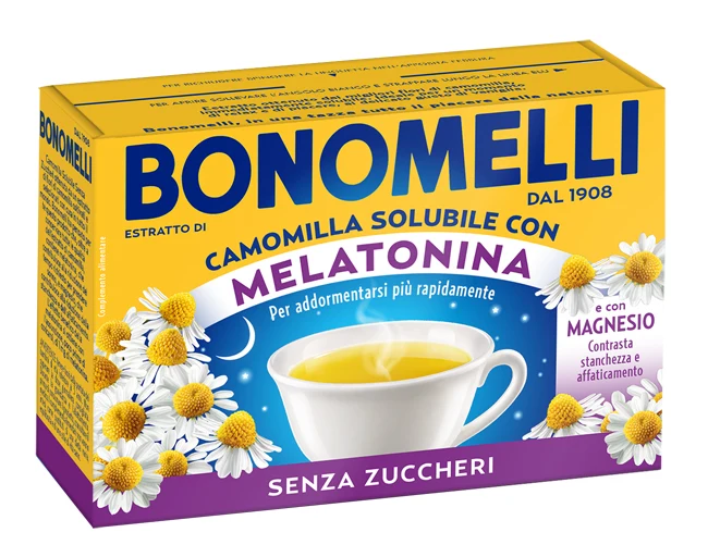 Camomilla solubile melatonina magnesio 16 bustine