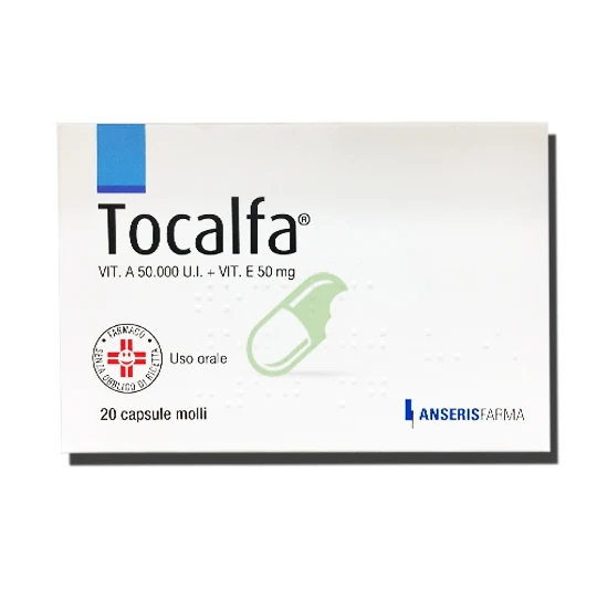 Tocalfa vitamina a + e 50.000 u.i. + 50 mg capsule molli associazione di vitamine liposolubili