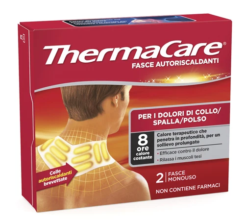 Fasce autoriscaldanti a calore terapeutico thermacare collo spalla polso 2 pezzi