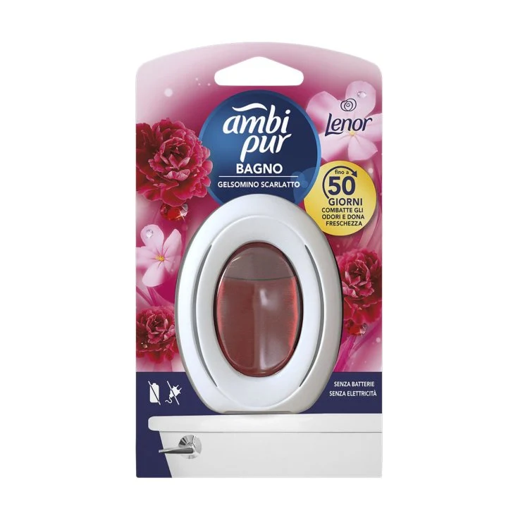 Ambi Pur Deodorante Bagno Gelsomino Scarlatto – Cartone 8 pz