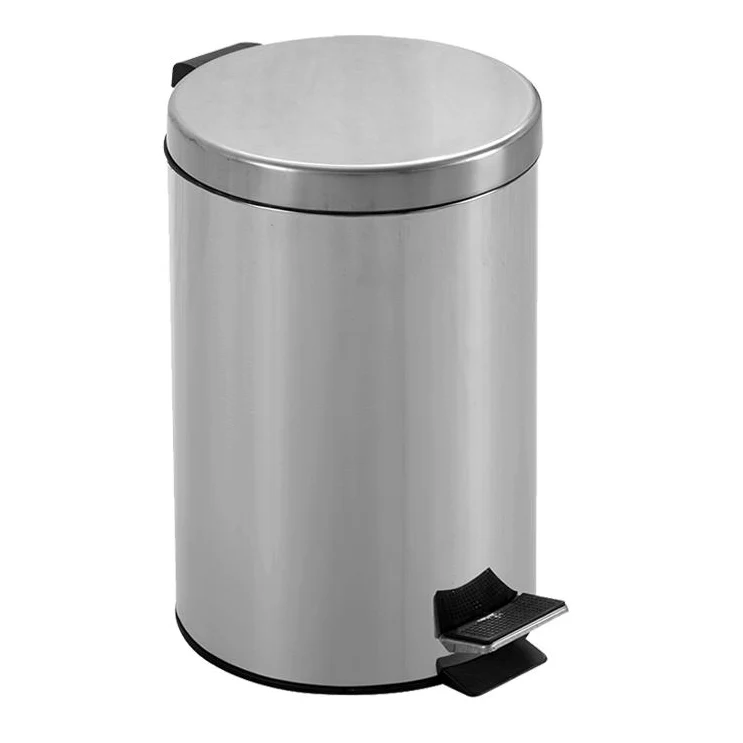 Portarifiuti inox 410 c/ secchiello in plastica - 12 L