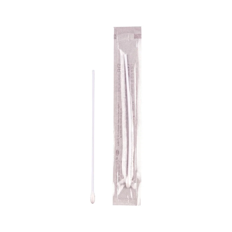 Tampone asta plastica con punta in cotone - conf. singola, sterile - Conf.100 pz.