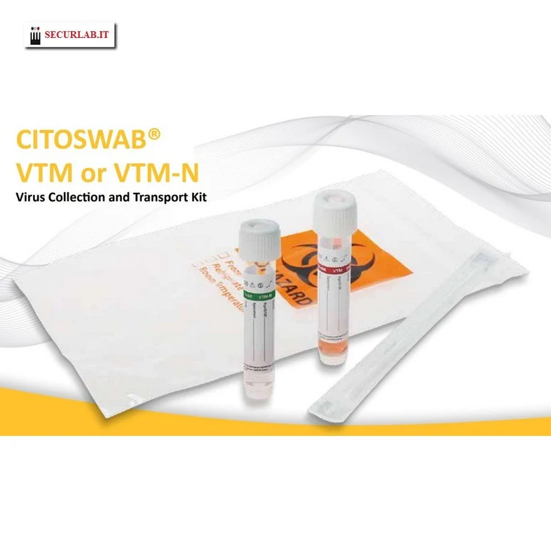 Tampone Citoswab VTM-N - Kit di raccolta e Trasporto del Virus (anche SARS-CoV-2 COVID19) - Conf.50 pz.