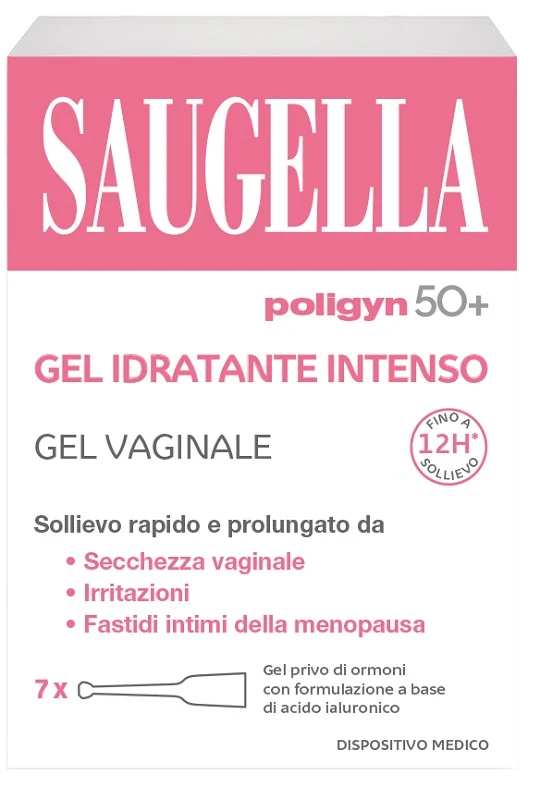 Saugella poligyn 50+ gel idratante intenso 7 tubetti monodose da 4 ml