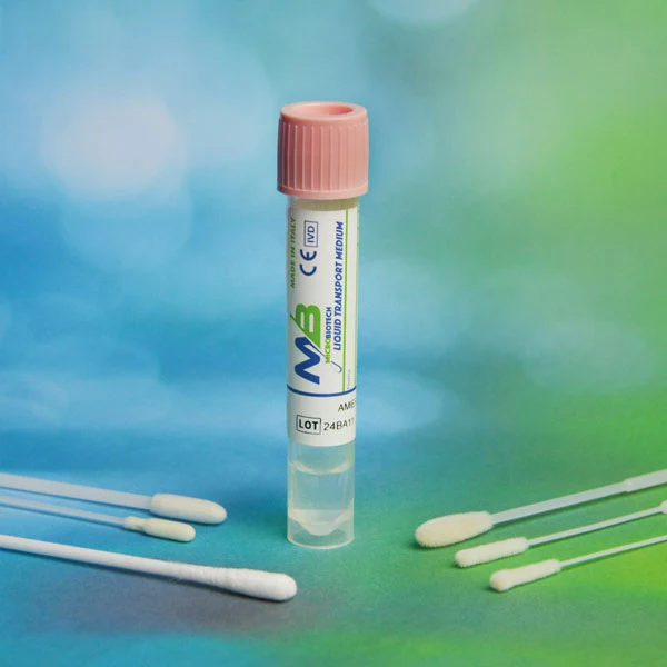 Tampone FOAM FINE con provetta e terreno Amies liquido 1ml uso uretrale e nasofaringeo - conf.150 pz