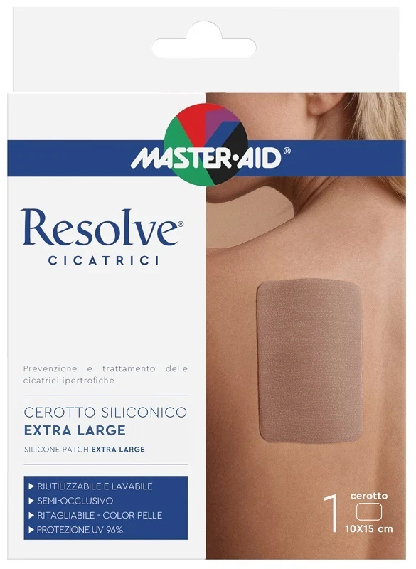 Cerotto siliconico master-aid resolve cicatrici extra large 10x15 cm 1 pezzo