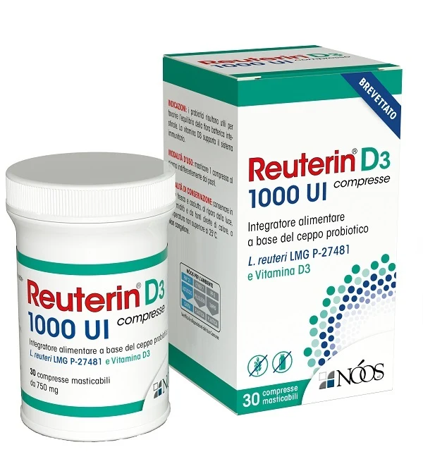 Reuterin d3 compresse 1000 ui 30 compresse masticabili senza glutine senza lattosio