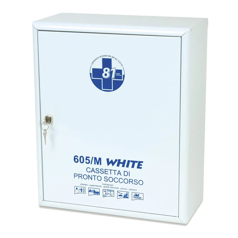 Armadietto Pronto Soccorso in metallo 605/M WHITE CPS116 - ALL. 1 MAGGIORATO