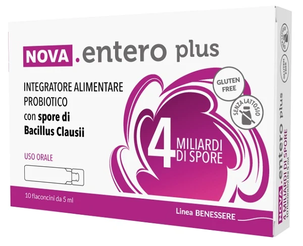 Nova entero 4 miliardi 10 flaconcini 5 ml senza glutine senza lattosio