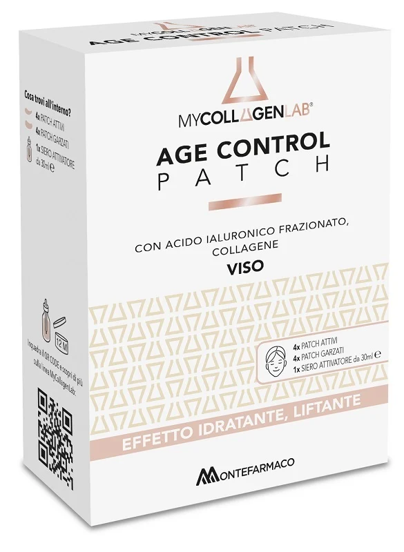 Mycollagenlab age control patch 4 patch attivi + 4 patch garzati + 1 siero attivatore 30 ml