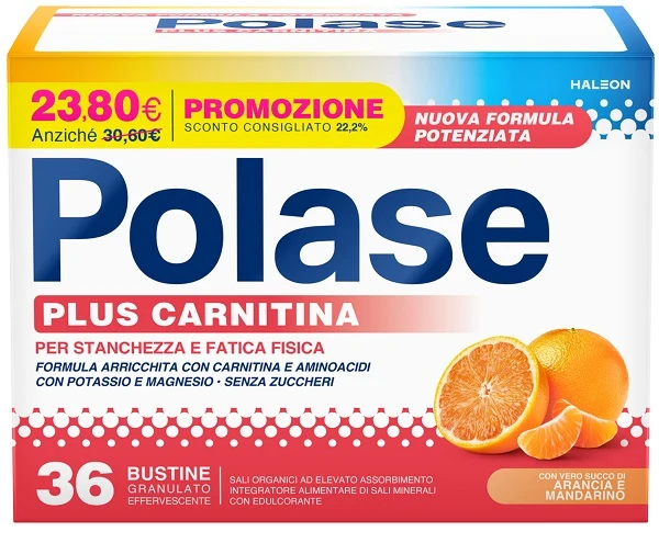 Polase plus carnitina promo 36 bustine granulato effervescente da 6,8 g