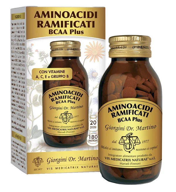 Aminoacidi ramificati bcaa plus 180 pastiglie da 500 mg