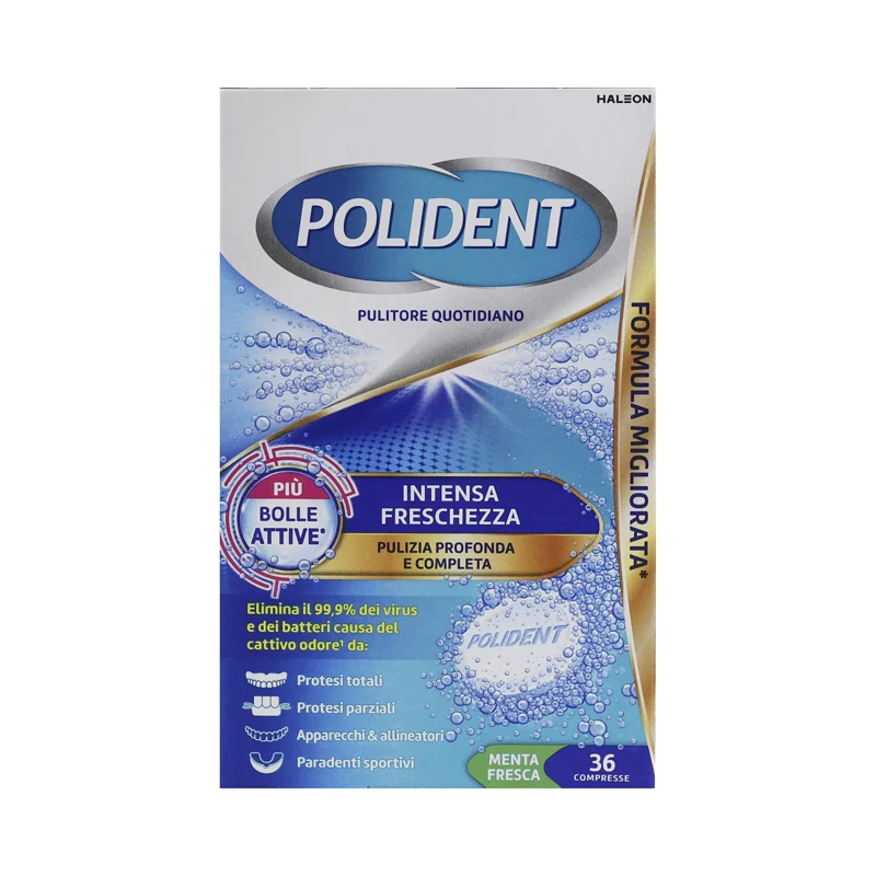 Polident Compresse pz 36 Tripla Freschezza – Cartone 12 pz